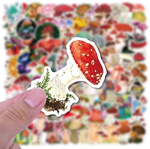 100pcs Mushroom Stickers,Lovely Plants Stickers for Water Bottle, Laptop,Car,Phone,Journaling,DIY Craft Cute Nature Theme Decals for Kids Adult