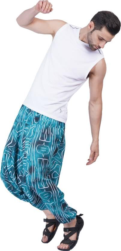 Image of Whitewhale Men's Cotton Solid Harem Pants Yoga Trousers Hippie Pant