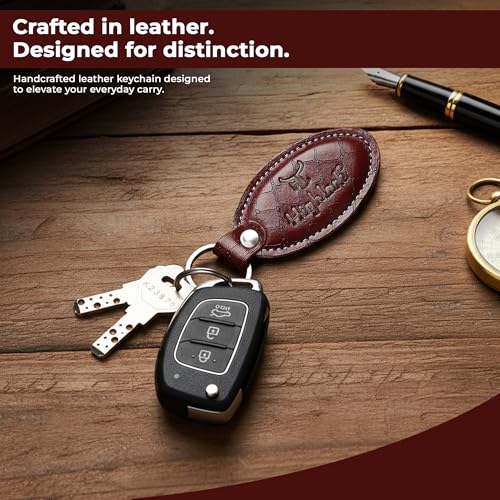 Image of Signature Croco Leather Finish Keychain for Men & Women | Durable Metal Key Holder for Car and Bike Keys | Elegant Everyday Accessory