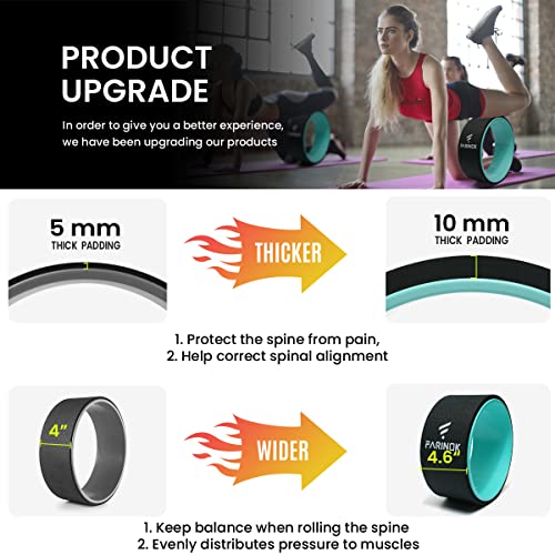 Yoga Wheel For Back Pain Relief, Back Roller Wheel With Extra Cushion, Wider & Thickest Foam, Stretches And Strengthens Core Muscles #TOP1