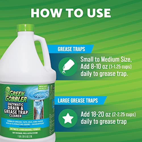 Green Gobbler 8541814331 Enzyme Drain Cleaner | Controls Foul Odors & Breaks Down Grease, Paper, Fat & Oil In Sewer Lines, Septic Tanks & Grease Traps thumb #6