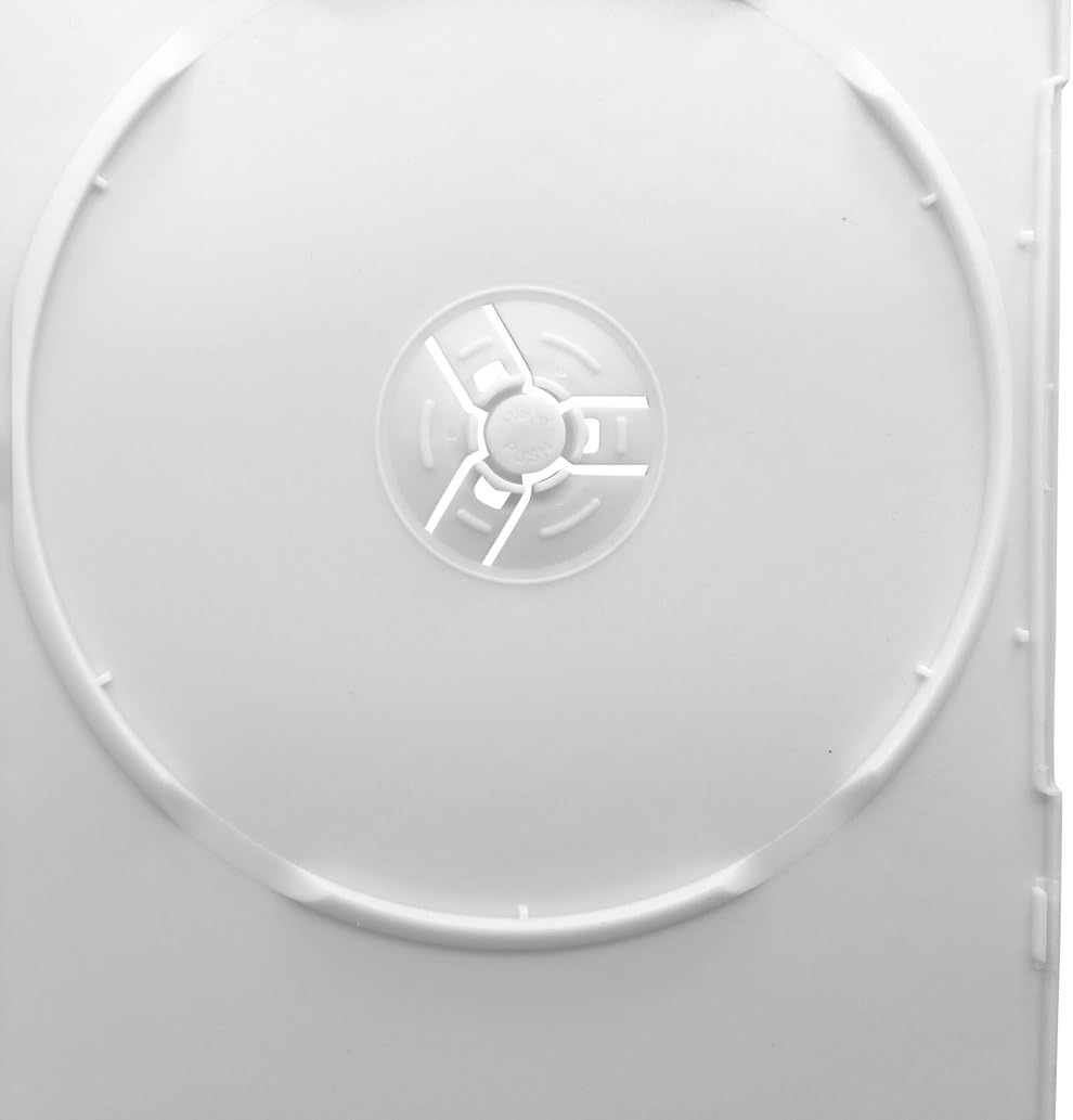 CheckOutStore (100) Premium Slimline Single 1-Disc DVD Cases 7mm (White)