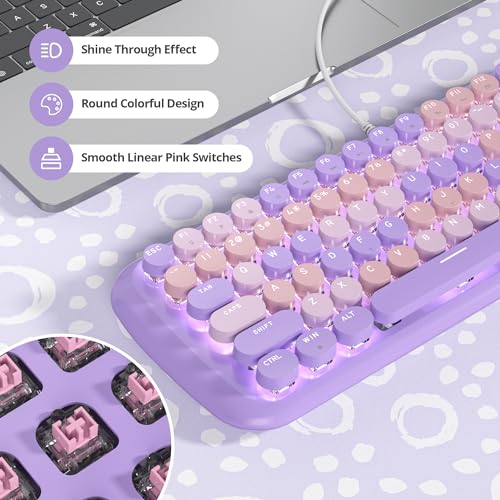 Teclado Mecánico Gamer Retro iRoboosta USB-A miniatura 3