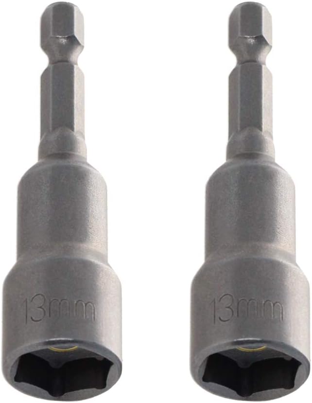 Utoolmart Broca de cambio rápido de 14 de pulgada con vástago hexagonal de 0.512 in, 2 piezas de longitud de 2.559 in, métrica con magnética, 2
