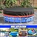 18Ft Round Pool Cover - Solar Covers for Above Ground Pools, Oxford Fabric Pool Covers for Above Ground Pools with Winch and Cable, Waterproof and Dustproof Swimming Pool Cover