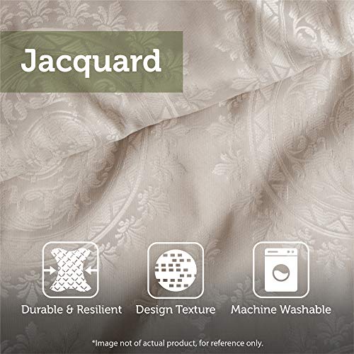 Madison Park Lavine Cozy Bed in a Bag Comforter Set, Traditional Luxe Jacquard Design All Season Down Alternative Bedding with Cotton Bed Sheets, Bed Skirt & Pillows, Queen Blue 12 Piece by Madison Park - Image 7