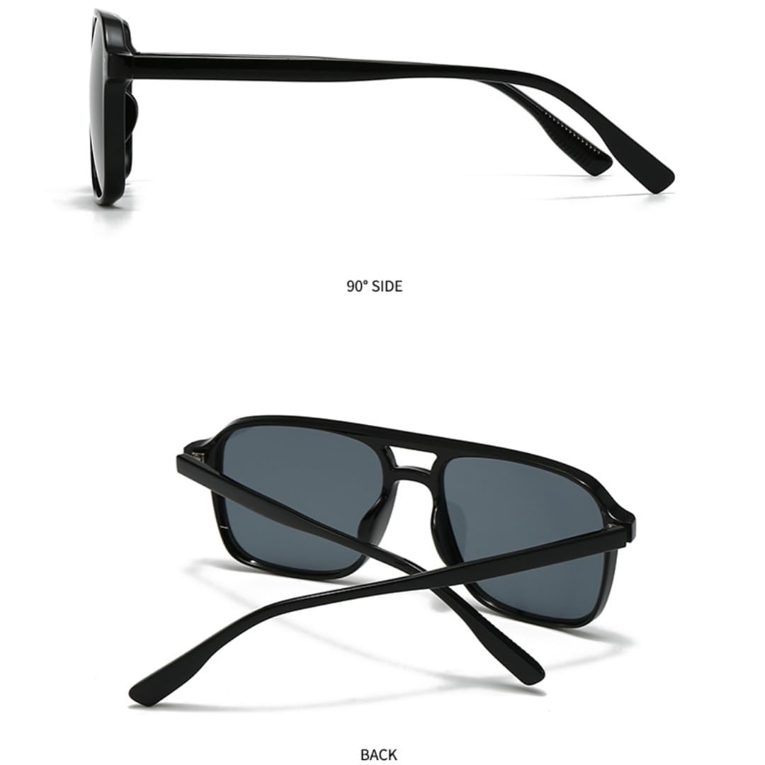 Lunettes de soleil rétro à double pont pour femmes, imprimé léopard, verres dégradés, protection UV400.