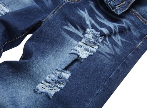 Image of QIMYUM Men's Wide-Leg Baggy Flex Jeans Relaxed Loose Fit Long Denim Pants