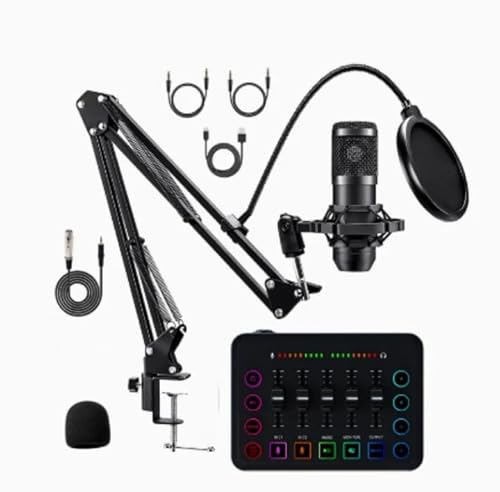 Ensemble d'équipement de podcast, kit d'interface audio de streaming avec
