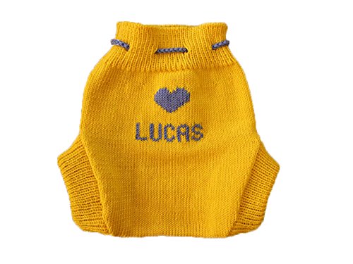 Couche en laine mérinos fini les fuites bébé taille L jaune