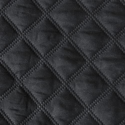 Jejeloiu Black Quilted Mattress Pad, 100% Waterproof Breathable Full Bedding Fitted Sheet Mattress Protector 14" Deep Pocket Cotton Snow Down Alternative Filling Mattress Cover (Full,Black) #TOP5