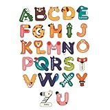 ibasenice 26 Stücke Spielzeug Buchstaben Für Kinder Tür Spielzeug Dekoration Zeit Alphanumerisch Bad Pädagogik Fenster Baden Dusche Buchstaben Wand Englisch Aufkleber Niedlich Tier