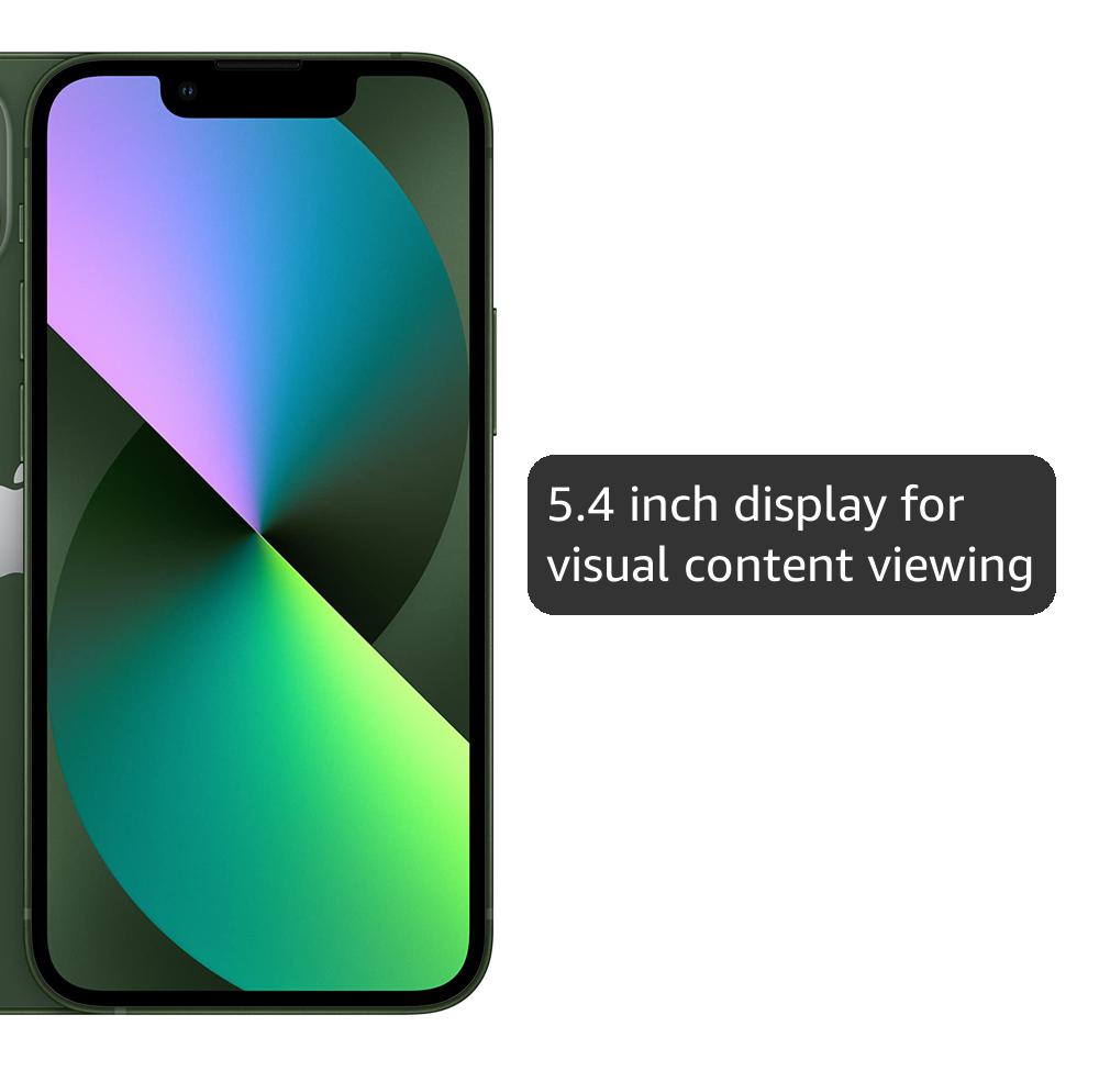 Apple iPhone 13 Mini, 128GB, Green - (Renewed) : Amazon.co.uk
