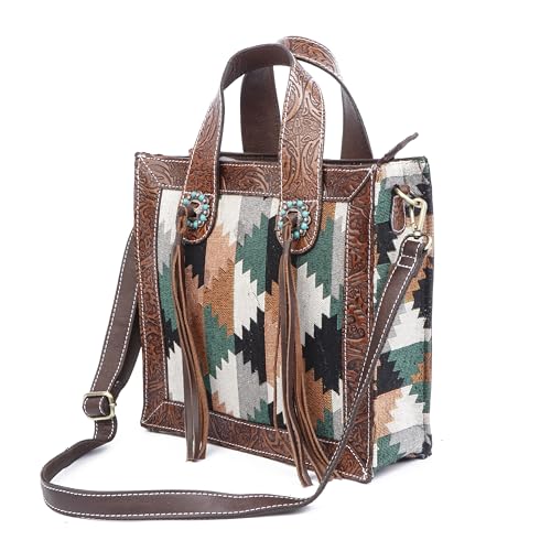 Western Handmade Genuine Leather Bag | Hand-Tooled Artisan Purse for Women | Spacious, Durable, and Stylish Shoulder Handbag with Premium Leather and Detailed Craftsmanship | Perfect for Everyday Use2