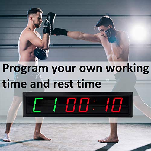 Btbsign Workout Timer Wall Interval Clock Count Down/Up Stopwatch With Remote (2.3Inch Green And Red) #TOP3