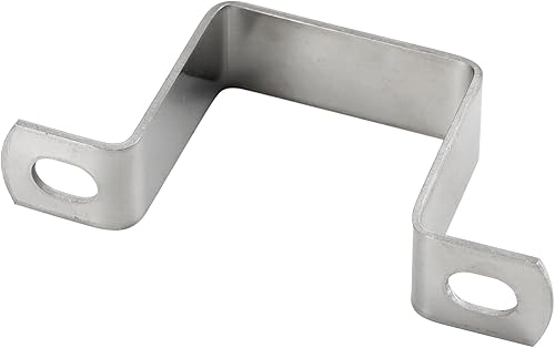 Miniatura 2 de (5 Pieces) M75x45mm Square Tube Bracket 304 Stainless Steel U Shape Metal Bracket Pipe Hanger Strap Hose Clamp With Screws