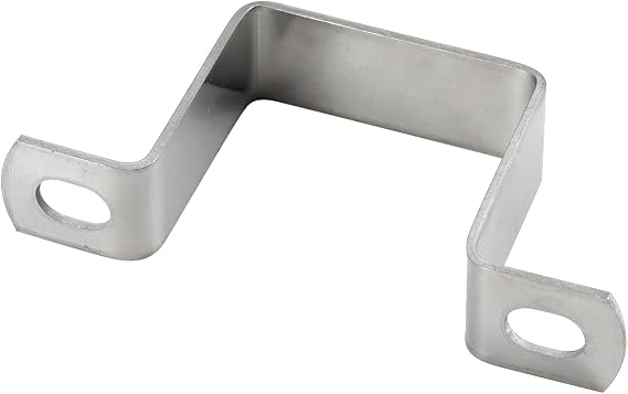 (10 Pieces) M30x30mm Square Tube Bracket 304 Stainless Steel U Shape Metal Bracket Pipe Hanger Strap Hose Clamp with Screws