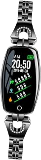 Mikikit Fitness Watch for Women Relojes Inteligentes Para Mujer Ladies Watches for Women Pressure Blood Oxygen Monitor Heart Rate Monitor Wristband Smartwatch Bracelet Sports Watch Black