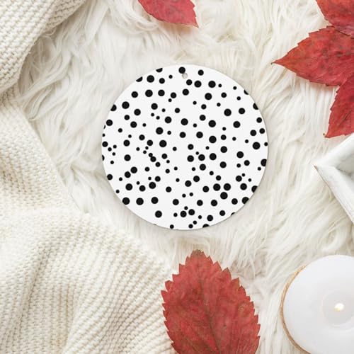 Hojas perfumadas para auto Black And White Polka Dot miniatura 6