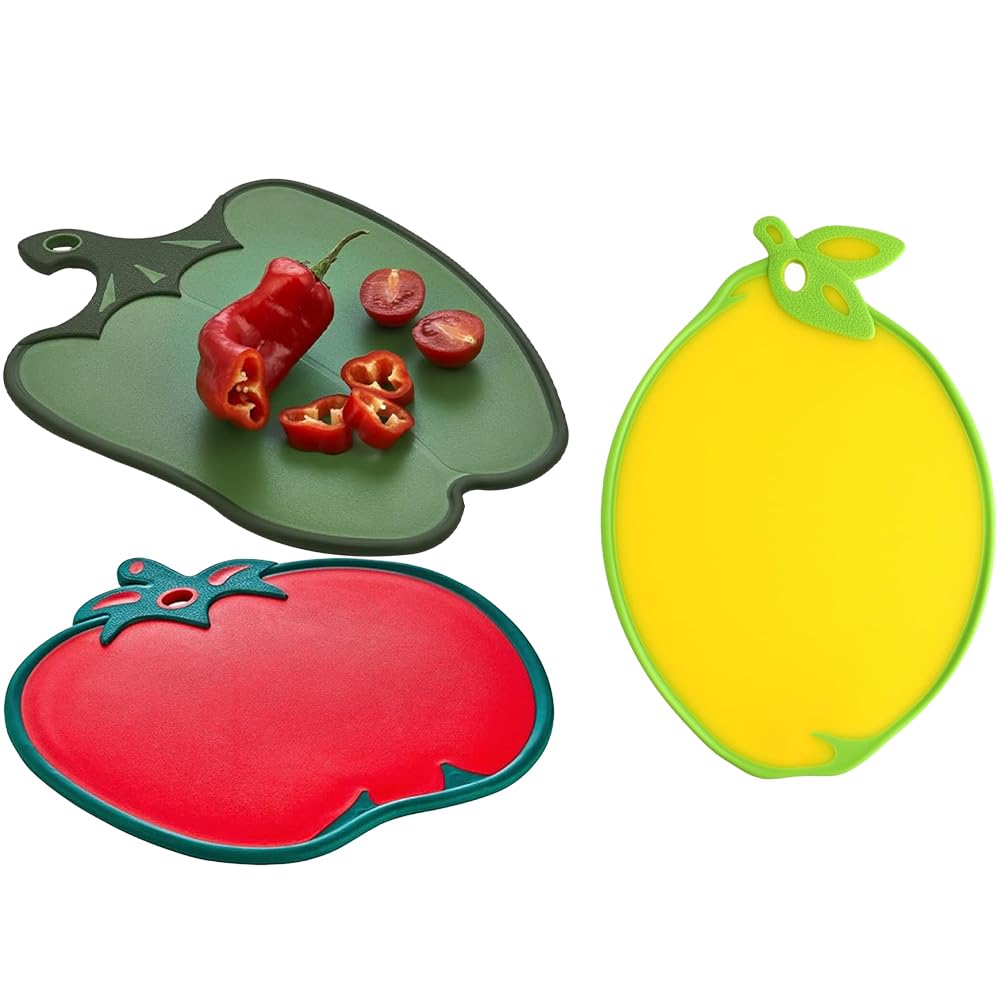 Chopping Board Plastic Reversible Non-Slip Cutting Mat for Kitchen Dishwasher Safe Easy to Clean Cut, Sliced, Chop Ideal for Home, Kitchen, Vegetable, Fruits, Meat, Food - Concept4u