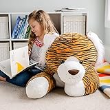 Animal Adventure | Sqoosh2Poof Giant, Cuddly, Ultra Soft Plush Stuffed Animal with Bonus Interactive Surprise - 44' Tiger