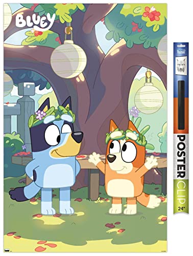 Trends International Bluey - Duo Wall Poster, 34L x 22.4W, Poster & Clip Bundle