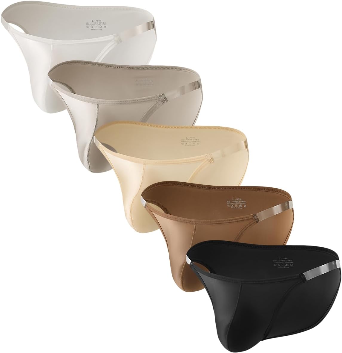 TAPUU Mens Sexy G-String Satin Briefs Underwear