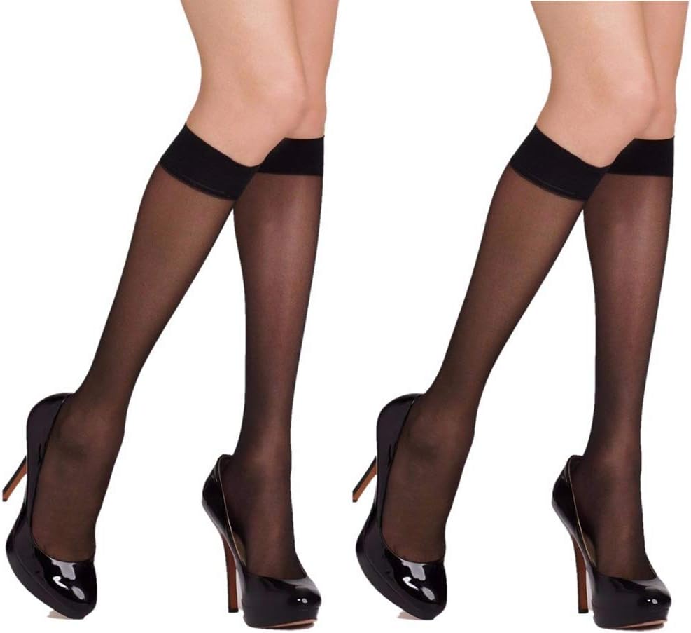 MissbySheer Knee High Socks Stockings Tights for Women and Girls (2 Pairs)