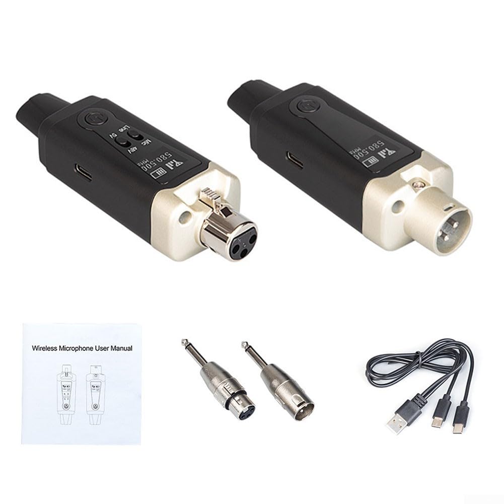 UHF Wireless Mic System XLR 48V Power Gain UHF Wireless Mic System