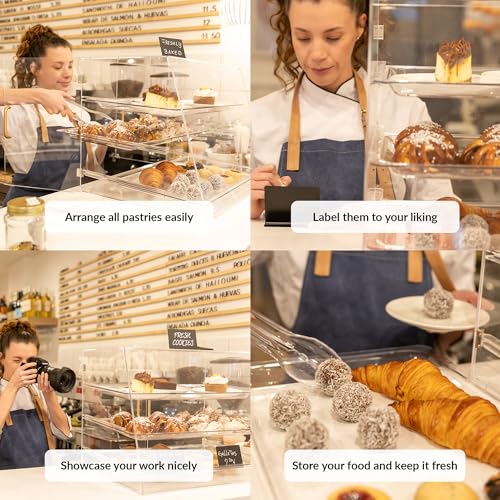 Odoxia Bakery Display Case | Pastry Display Case For Baking Enthusiasts | Acrylic Storage For Food Display | Cookie Display | Dessert Display | Bakery Display | Countertop Display Case thumb #3