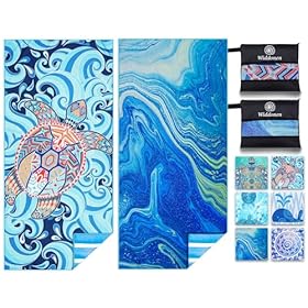 2 Pack Microfiber Lightweight Beach Towel Sand Free Quick Dry Absorbent Thin Compact Towels for Swimming Pool Camping Beach Accessories Large Easy Pack Travel Things for Vacation Essentials Gift 51CGEzFOdYL. SS280