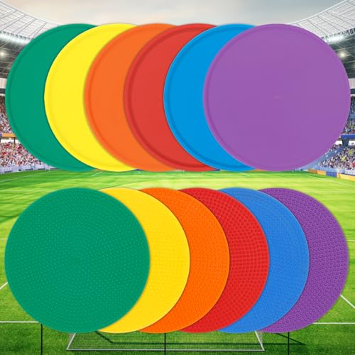 12 pennarelli rotondi da 10,2 cm, per agilità, per allenamento, danza, vari colori, antiscivolo