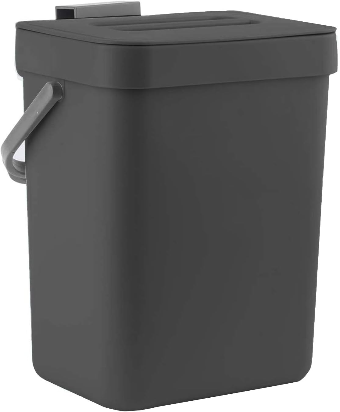 LALASTAR Mini Countertop Trash Can, Compact Waste Basket Garbage Can, Small Trash Bin with Lid for Desk/Office/Dorm, 3L/0.8 Gal, Black