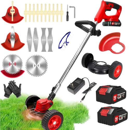 Rasentrimmer Mit Akku Leichter Freischneider 21V 2000Ah Batterie und...