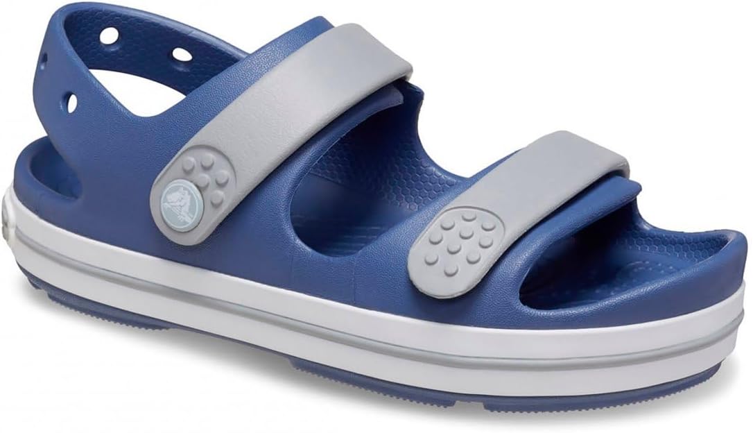 Crocs Crocband Cruiser Sandal (Little Kids/Big Kids) Bijou Blue/Light Grey 12 Little Kid M
