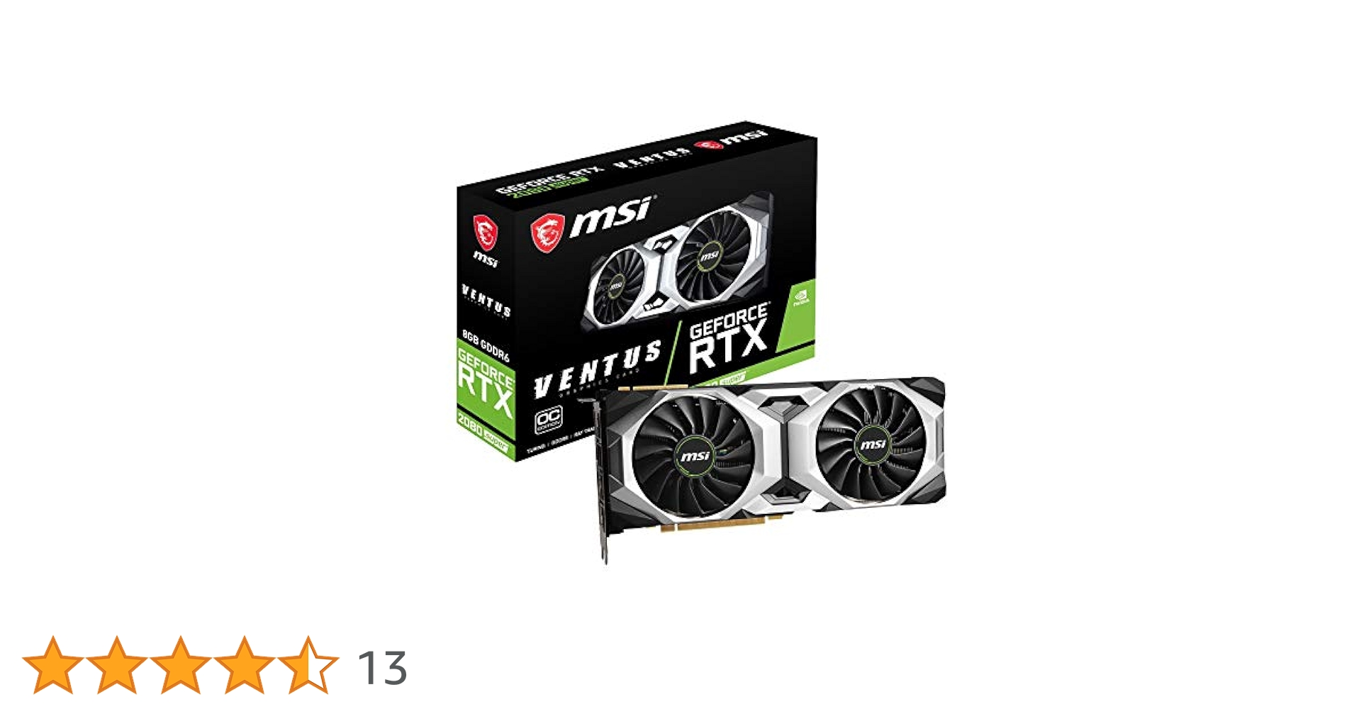 グラフィックボード・グラボ・ビデオカード MSI GeForce RTX 2080 VENTUS V2 RTX 2080 VENTUS 8G V2