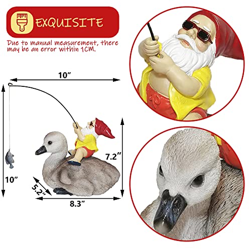 Sunthus Fishing Garden Gnome Figurine Garden Pool Statues Outdoor Pond Decor Yard Art Resin Decoration #TOP5