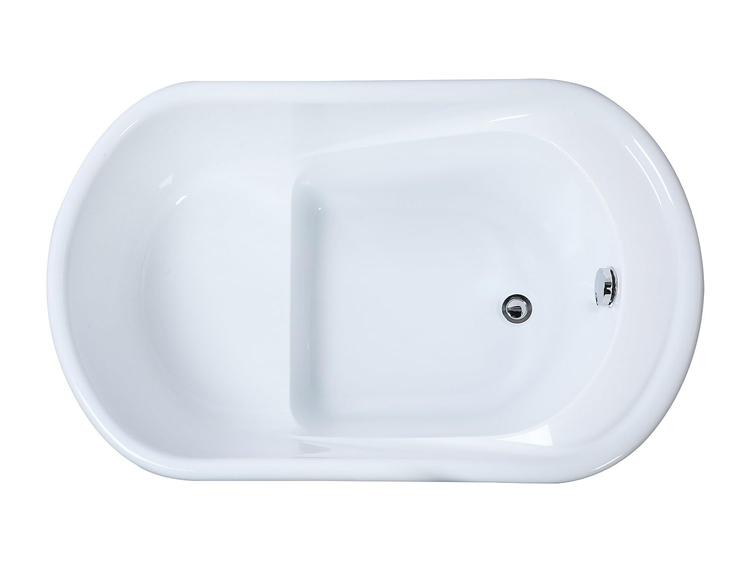 Vente-unique - Vasca da bagno freestanding 120 x 75 x H65 cm - 240L - Bianco - PICCOLA