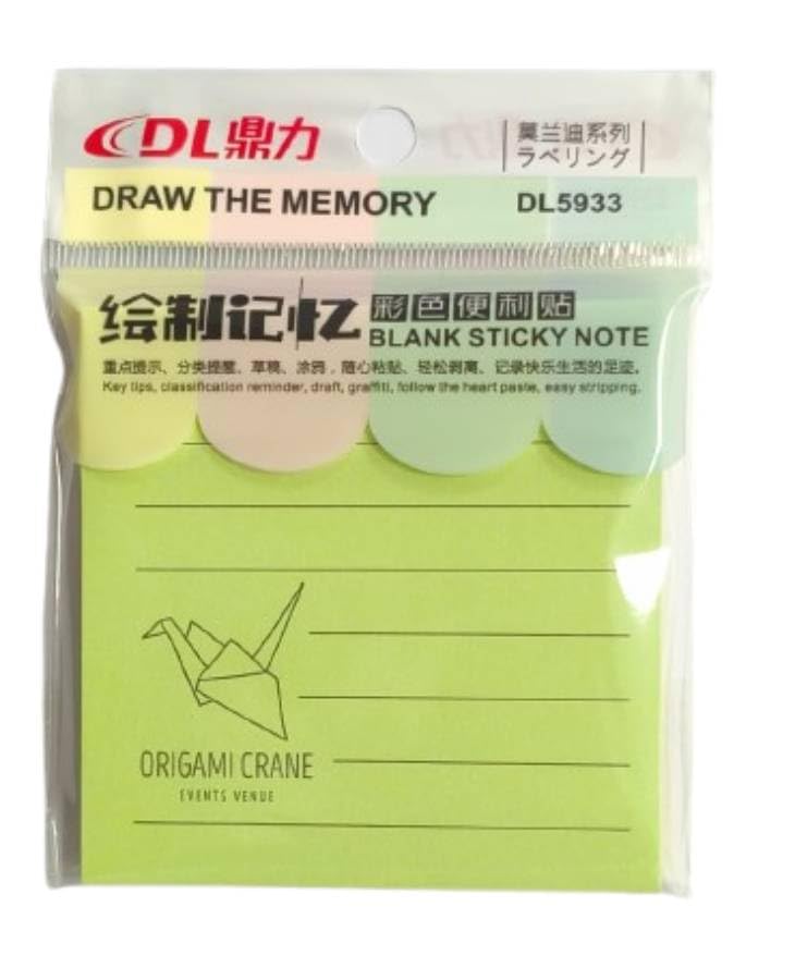 Image of Sish Ruled Multicolored Self Stick Note Pad (3 X3 Inch, Pack of 6) -Lined Memos-Single Line Sticky Notes
