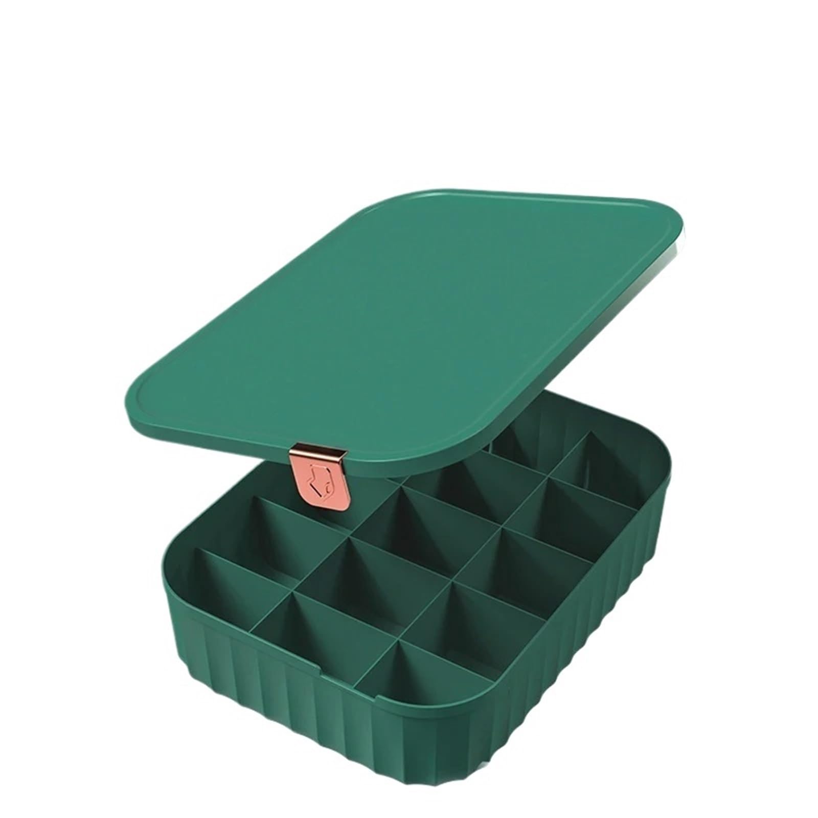 YDYAENIO Underwear Drawer Organiser Underwear Storage Box Closet Organizer Socks Drawer underwear organiser boxes for wardrobes(Green 15 Grid)