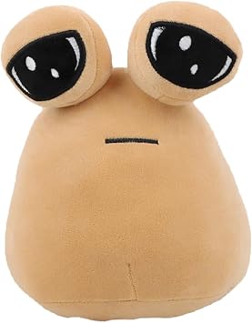 8.6in Alien Sad Pou Plush Toy Stuffed Animal Hot Game, Emotion Alien Plushie Stuffed Animal Pou Doll, Childrens Day Gift
