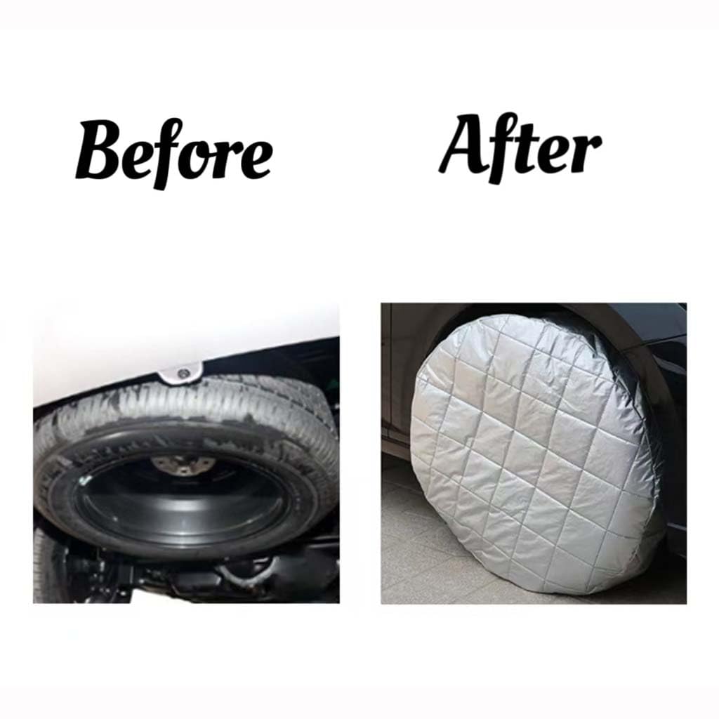 4 Pièces Housses De Pneus pour VW Golf Sportsvan 2015-2025, Anti UV Imperméable Couvre Pneus De Voiture Housses Roue Secours Accessoire