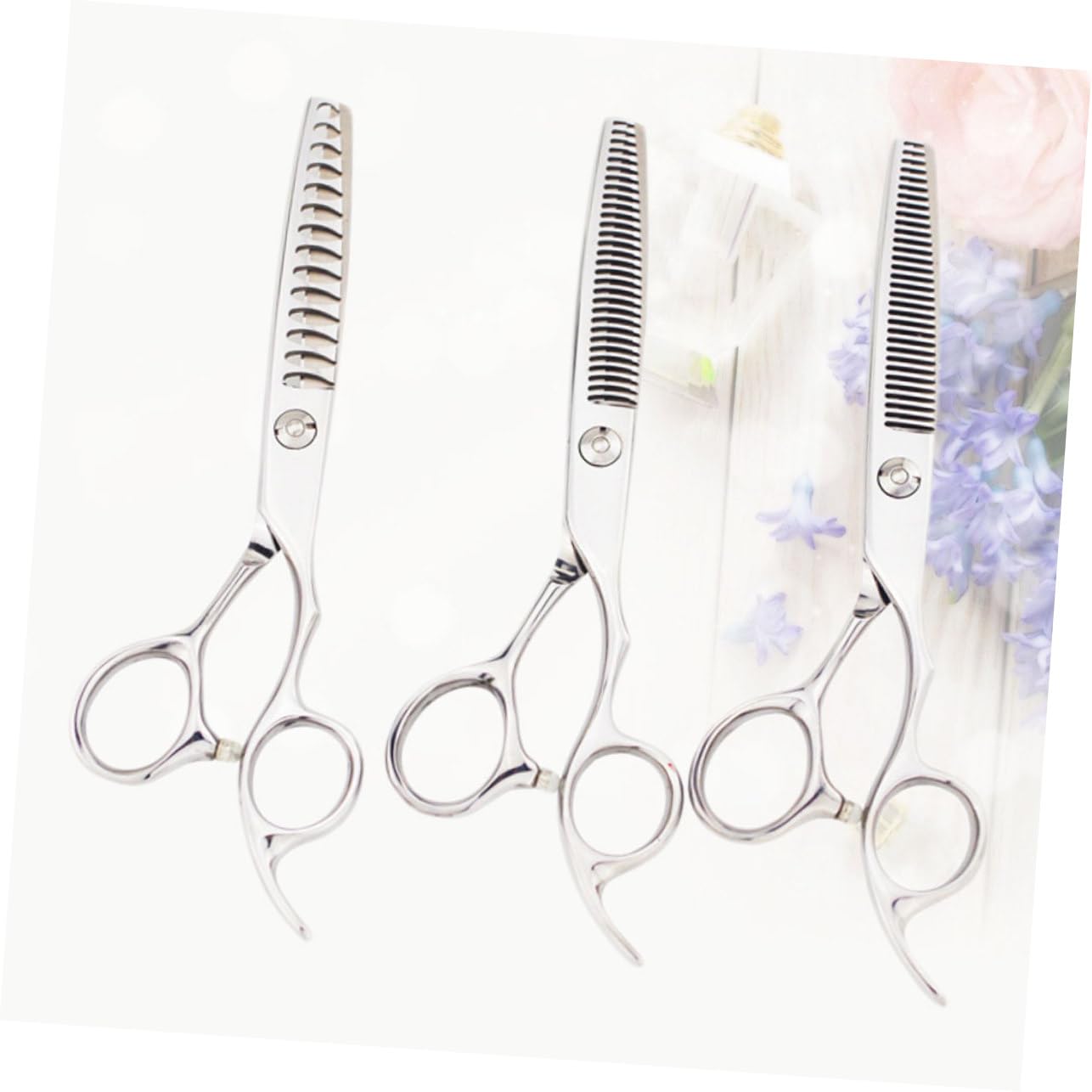 Healvian 3pièces Outil De Coupe Et Coiffage Ciseaux De Cheveux Acier Pour Salon De Coiffure Et Usage Domestique