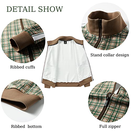 Image of ANOTWENER Men's Track Suits 2 Piece Stand-up Collar Long Sleeve with Double Side Pockets Jacket and Sweatpants