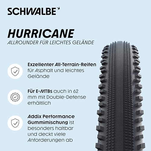 Schwalbe Unisex Adulto Fahrradreife-1402955230 Pneumatico per bicicletta, Nero, 29x2.40