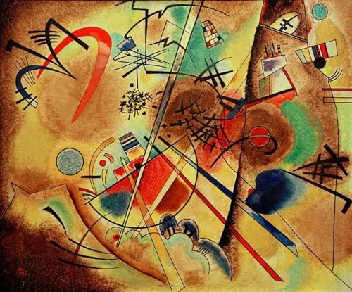 Affiche Wassily Kandinsky Petit rêve en rouge toile 60x90cm pour salon