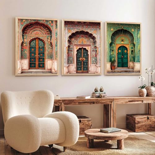 Image of kotart Indian Art Traditional Paintings for Living Room | Framed Wall Painting for Home Room Bedroom Office Wall Decor | Wall Poster With frames Set of 3 (13X17 inch)