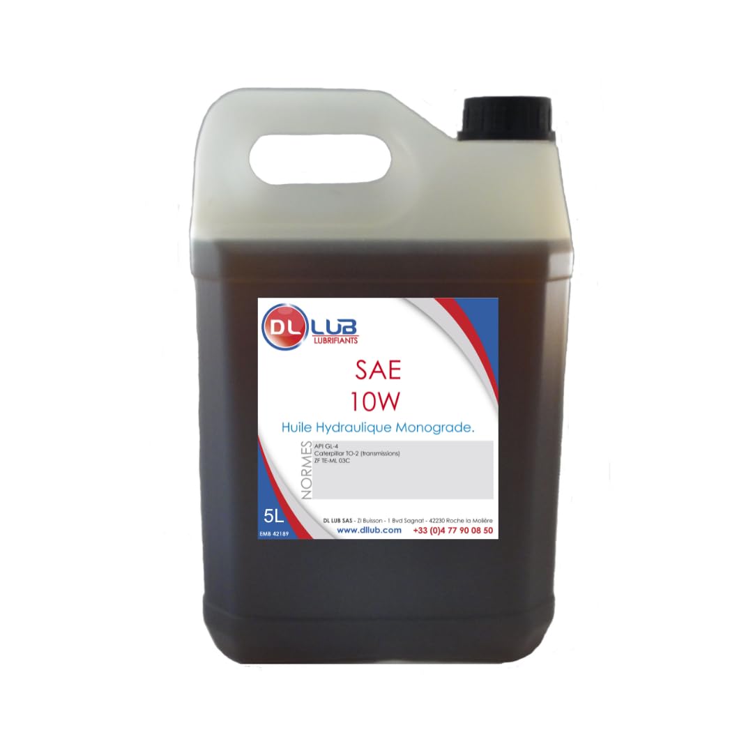 DLLUB - HUILE HYDRAULIQUE MONOGRADE SAE 10W - 5 litres
