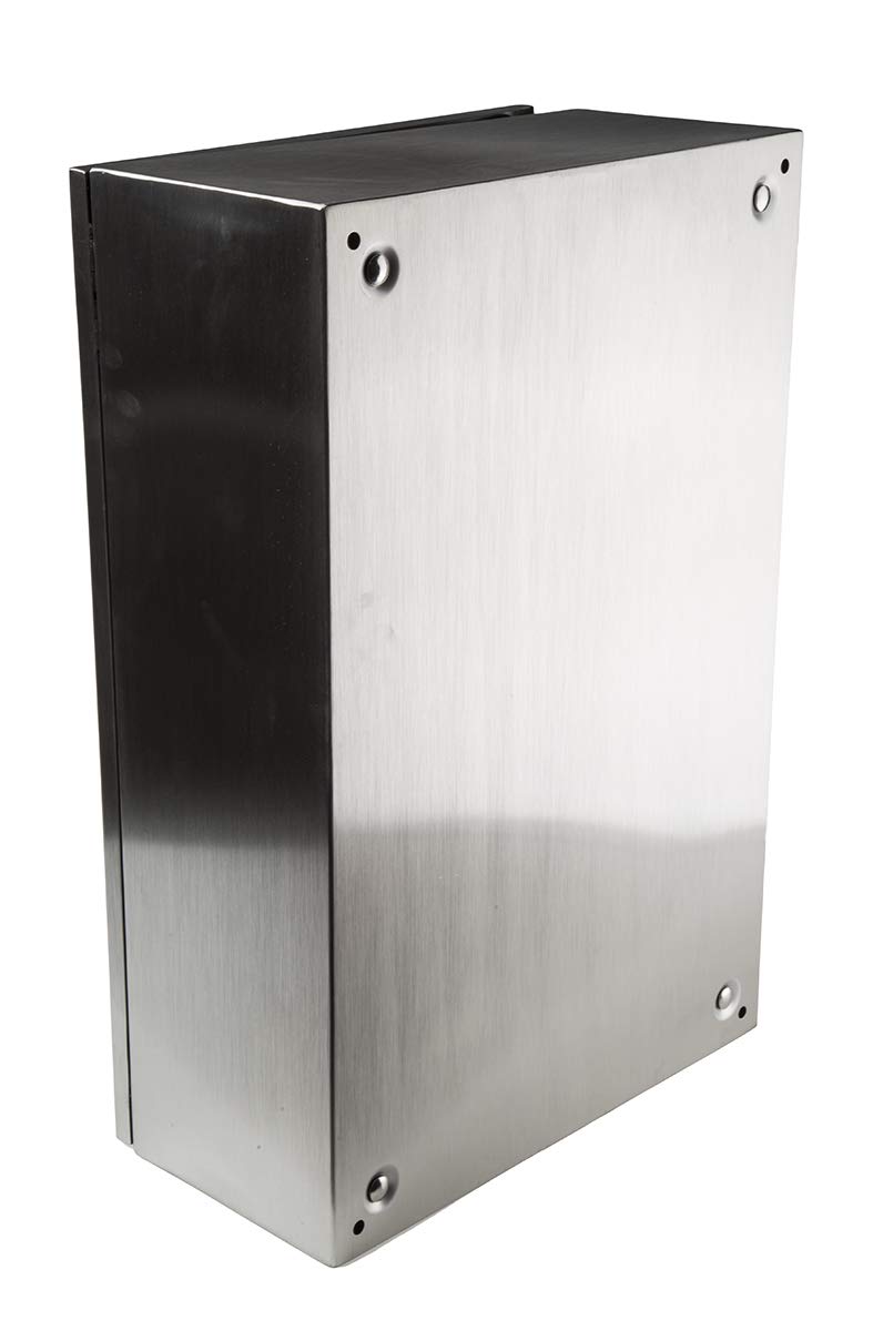 RS PRO Edelstahl 304 Wandanschlusskasten farblos IP66, HxBxT 500 mm, 400 mm x 250 mm