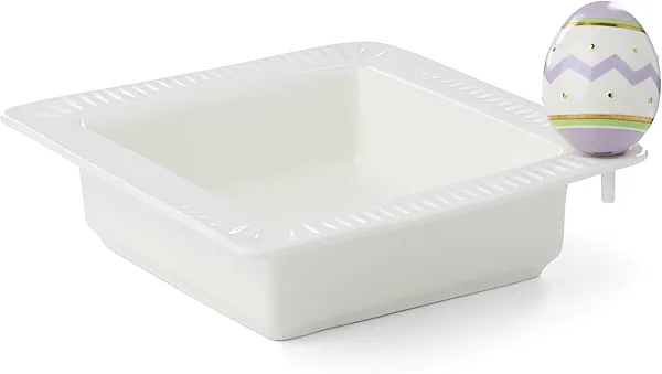 Lenox 897861 Profile Poppers Square Bowl & Easter Egg Set